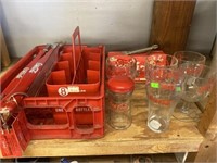 Coca-cola Drinking Glasses, Plastic Trays, Metal
