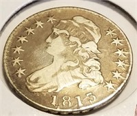 1813 Half Dollar VG-Scratches