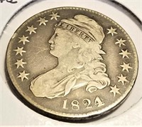 1824/Various Dates Half Dollar F
