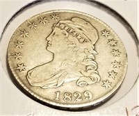 1829/7 Half Dollar VF
