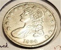 1834 Half Dollar XF-Cleaned