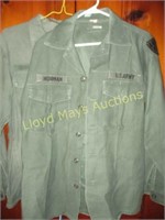 2pc Vintage US Army BDU Shirts w/ Insignia