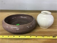 Muncie Pottery Planter And Vase