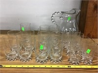 Candlewick Water Pitcher, Juice Glasses, Tumblers