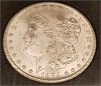 1884 G.S.A. CC Silver Dollar with Box and COA