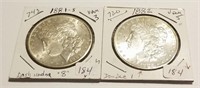 1881-S, ‘82-P Dollars  BU
