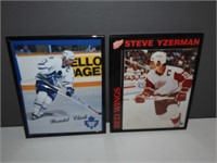 2 8x10" Hockey Pictures Clark & Yzerman