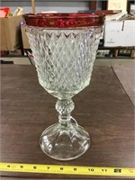 Ruby Flash Diamond Pattern Vase