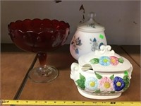 Ceramic Gravy Bowl, Porcelain Vase With Lid-broken