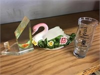 Ceramic Swan, Decor, Beer Glass