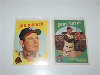 1959 Baseball Cards Adcock & Baker