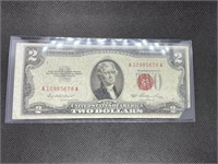 1953 $2 RED SEAL Treasury Bond Bill Serial A10985A