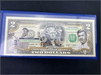 Babe Ruth Commemorative $2 Color Bill