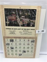 1962 Our Lady of Holy Souls Church Calander