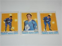 3 1970 71 Topps Hockey Cards