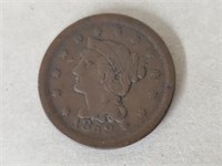 Coronet Large US One Cent Coin 1852 (1)