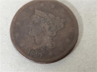 Coronet Large US One Cent Coin 1840 (1)