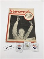 1950's Newsweek Ike For President Lot