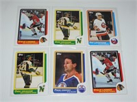 6 1986 76 Topps Hockey RC & Stars