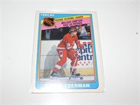 1984 85 OPC Yzerman Rookie Scoring Leader Card