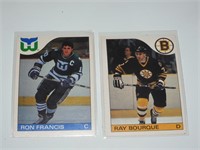 1985 86 OPC Ray Bourque & Francis Hockey Cards