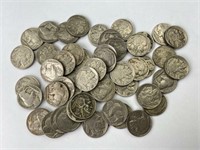 (50) Full Date Buffalo Nickels