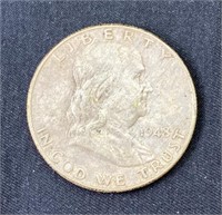 1948-D Franklin Silver Half Dollar 50c