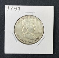 1949 Franklin Silver Half Dollar 50c