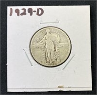1929-D Standing Liberty Silver Quarter 25c