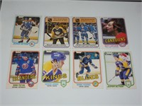 8 1981 82 OPC Hockey Cards Stars Bossy Stastney +