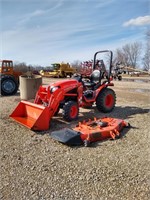 KUBOTA B2301 4X4 DIESEL WITH LOADER & BELLY MOWER