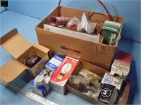 Box of Misc Parts. Hubodometer, Check Valves,
