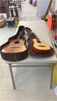 Skylark and harmony guitars with case