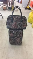 Travel gear floral bag and suitcase