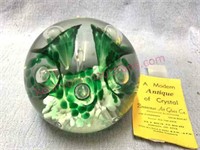 Beautiful Bart Zimmerman art glass paperweight