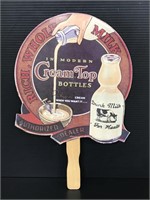 Cream Top milk vintage paper advertising fan