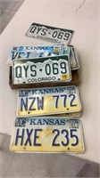 Lot of license plates