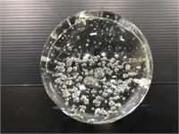 Large bubble glass paperweight