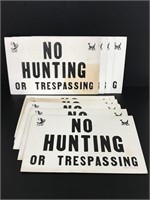 Lot of vintage NO HUNTING/TRESPASSING signs