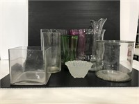 Collection of glass vases