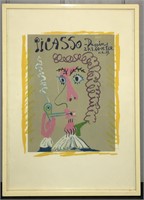 Picasso Lithograph, Le Fumeur