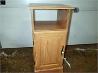 Wooden Cabinet, 13 1/4,  x 12 1/4, x 27 1/4 H