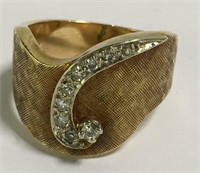 14k Gold And Diamond Ring