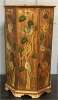 Folk Art Painted Bird Design Umbrella Stand