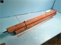 Bundle of 3 Wood Rollers for Cockshutt Combine
