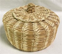 Papago Indian Woven Basket Jar