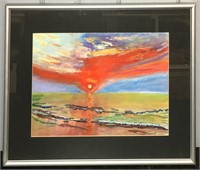 Jules Portnoy Watercolor Of Sunset