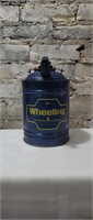 Vintage Wheeling Corrugating Company Metal Oil /
