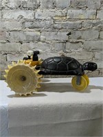 Rare Vintage Cast Iron Walking Turtle Tractor
