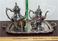 Oneida Vintage Silver Plated Tea Service Set